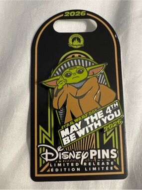 Disney Parks 2026 May The 4th Star Wars The Mandalorian Grogu LR Pin